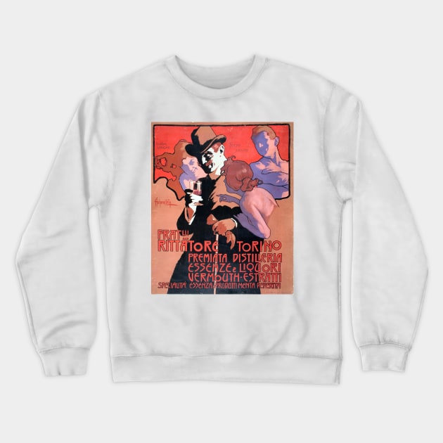 Poster by Adolfo Hohenstein Crewneck Sweatshirt by WAITE-SMITH VINTAGE ART